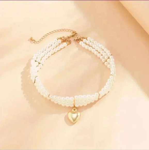 Ladies Pearl Gem Water Drop Pendant Fashion Beaded Necklace..NWT..we bundle.. - Picture 5 of 7